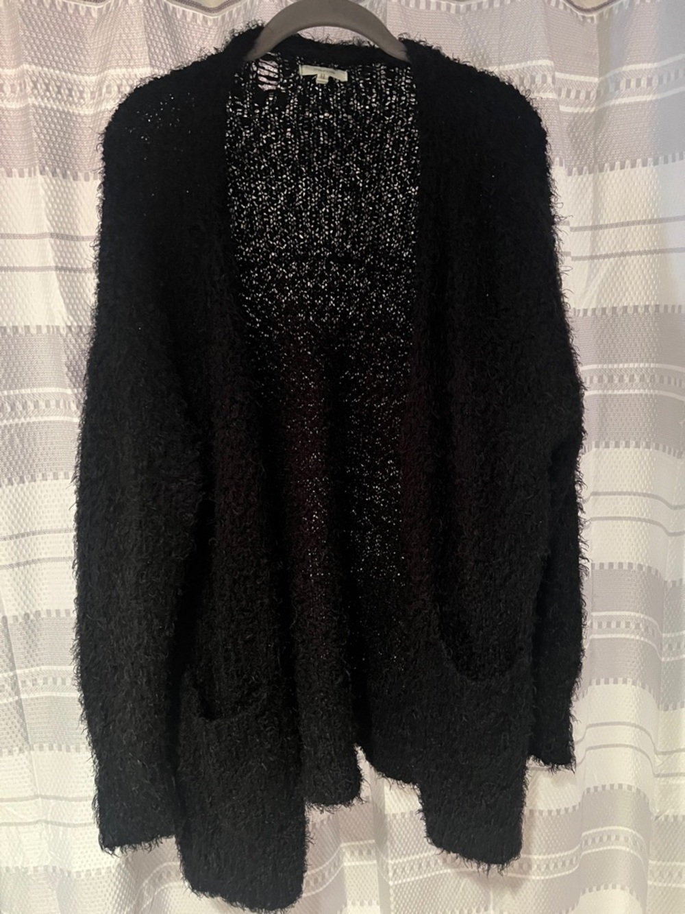 Maurices Black Fuzzy Cardigan